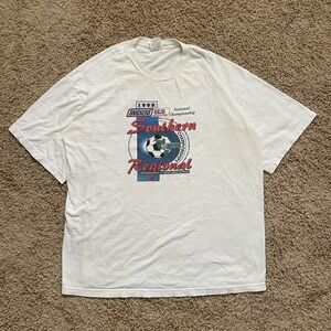 Vtg 90s Adidas USA Spell Out National Youth Soccer 1999 Championship T Shirt XL
